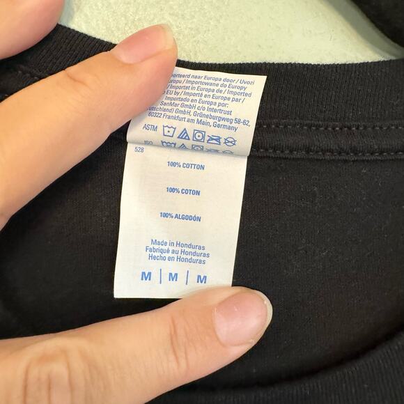 Port & Company T-Shirt Men M Cotton EAT SLEEP GAME Funny Gamer Graphic Tee Black - Picture 5 of 6